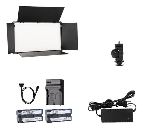 Iluminador De Led Painel U800+fonte+2bateria+carregador