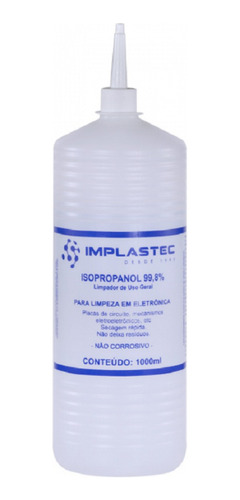 Álcool Isopropylico Isopropanol Puro 99,86% Implastec 1l