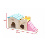 Casa De Madera Para Hamster Y Topitos Con Rampa Importada