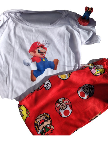 Pijama De Invierno Niño Modelo Mario 