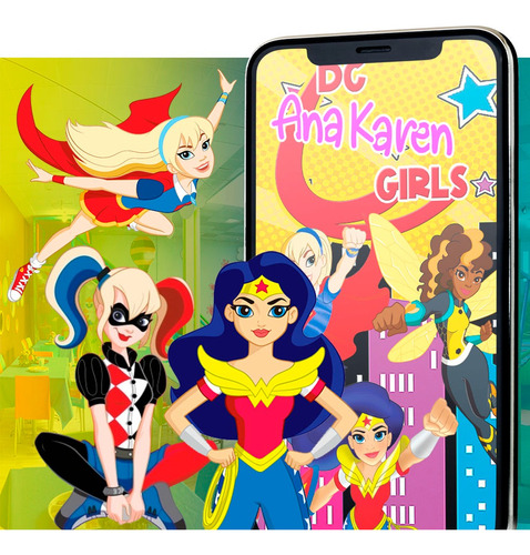 Video Invitación Digital De Dc Super Hero Girls Para Cumplea