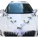 Decoraciones De Boda Para Coche, Juego De Lazos De Cinta, De