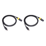 2x Cabo Usb C Para Xlr Fêmea Tipo C Macho Para Fêmea Xlr De