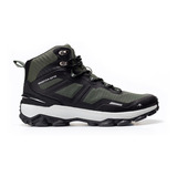 Zapatilla Montagne Prohike Verde Impermeable Trekking Hombre