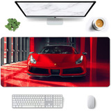 Mouse Pad Grande Ferrari Rojo Deportivo Gamer Art 30x70cm