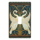 Dos Cisnes Por Walter Crane - Cubierta Decorativa Para Inter