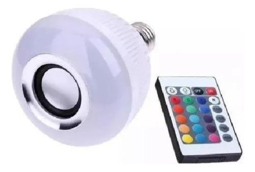Lampada Musical Caixa Som Bluetooth Led Celular Com Controle