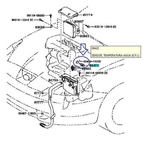 Sensor Temperatura Agua Celica 1.8 2001-2006 2zzge  Foto 9