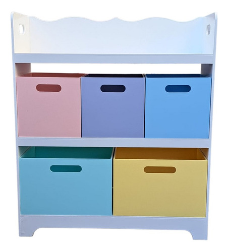 Organizador Infantil De Brinquedos 5 Gavetas Caixas Em Mdf