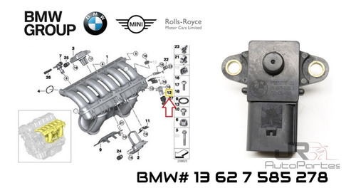 Sensor Map Bmw 120i 325 X5 X3 Z4 528 645 125i 330i 525