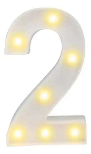 Números Led 3d Luces Foco Lampara Decora Numeración