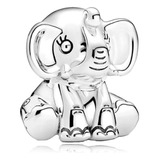 Charm Elefante Bebé De La Suerte En Plata 925 Silver Heart