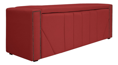 Calçadeira Baú Queen Minsk P02 160 Cm Para Cama Box Corano