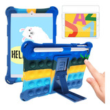 Mica + Funda Para iPad 7 8 Y 9 De 10.2 Con Correa Pop It