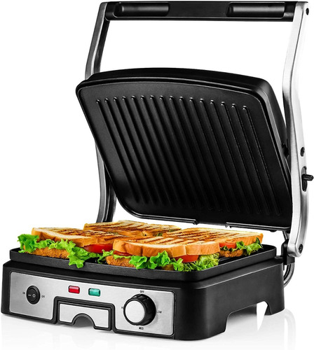 Sandwichera Tostadora Eléctrica De Prensa Para Paninis 1500w