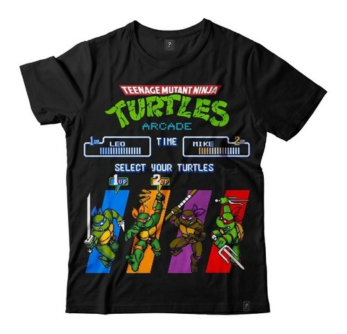 Remera Tortugas Ninjas Arcade / Serigrafia Algodon Peinado