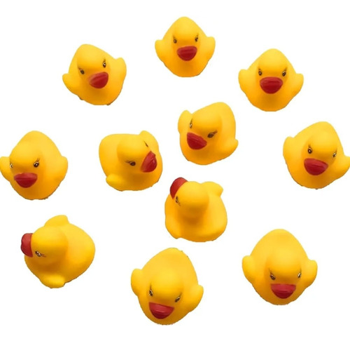  Pato Patitos X12 Goma Bañadera Juguete Con Chifle Niño Baño