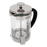 Cafetera Vidrio Acero Inox. Francesa Embolo Hudson 800ml Zt