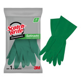 Guante Satinado Scotch-brite Professional Verde Grande C/24