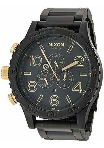 Nixon 51-30 Chrono Mate Negro - Oro De Los Hombres S Reloj D