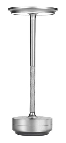 Lámpara Velador Led Aluminio Recargable Usb 3 Luces Táctil
