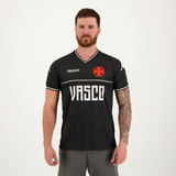 Camisa Kappa Vasco Supporter Bicolor Preta
