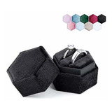 Designster - Soporte De Anillo Hexagonal De Terciopelo Para 