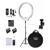 Iluminador Ringlight Yongnuo Yn608+fonte+tripe+2bateria+carr