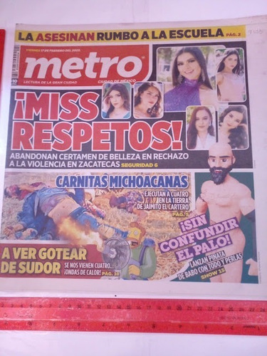 Revista Periodico  Metro  17 De Febrero De 2023