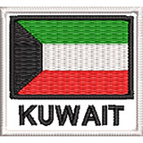 Patch Bordado Bandeira Kuwait 4,5x5 Cm Cód.bdn30