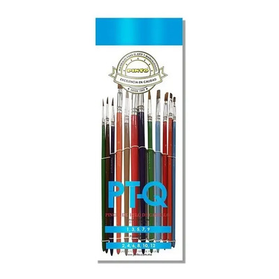 Set De 12 Pinceles Pelo De Camello Redondo Y Plano | MercadoLibre