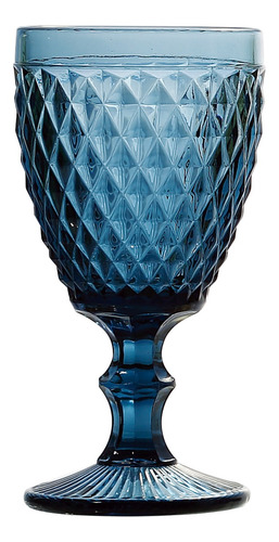 Taça Água Bico Abacaxi 260 Ml Azul 