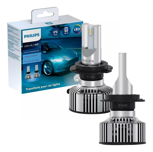 Par Lamparas H7 Led Philips Ultinon Essential 6500k Sup Cree