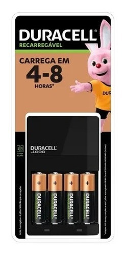 Carregador De Pilhas Recarregáveis Duracell Aa/aaa Com 4 Aa