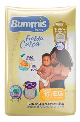 Fralda Calça Bummis De Vestir Eg Com 15un