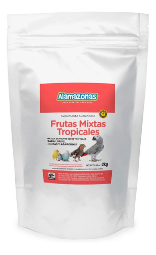 Frutos Mixtos Tropicales Para Loros, Ninfas Y Agapornis 2kg