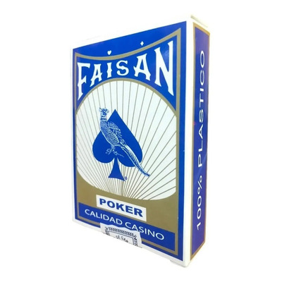 Baraja Póker Plástico Faisán Reverso Mazo 52 Cartas | MercadoLibre