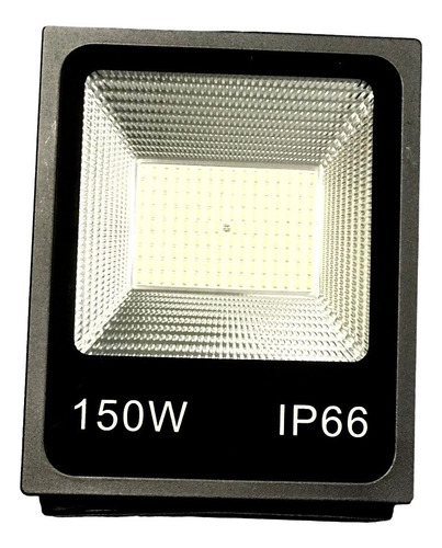 Refletor Led 150w Holofote Prova Dágua Ip66 Branco Fio
