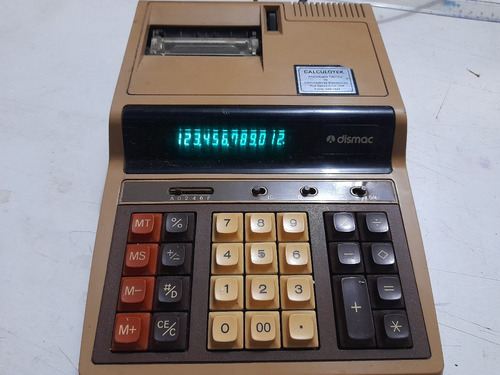 Calculadora Eletrônica Vintage Dismac Modelo 121 Mpv 12 Díg