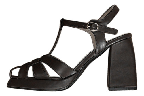 Zapatos De Tacón Para Mujer Plataforma Casual Estilo Vintage