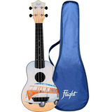 Flight Tus-25 Bus Ukelele Soprano Con Funda Color Naranja