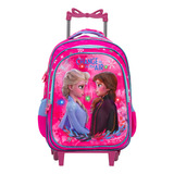 Mochila Infantil Menina Frozen Rodinha Led Reforçada Toys 2u