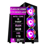 Computador Gamer Intel Core I5 11400f 8gb Gtx 1050ti Hd 1tb