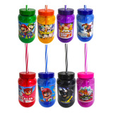 Cilindro Dulcero 50 Pzas Personalizado Jar Popote500ml Calca