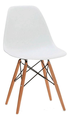 Silla Comedor Eames Living Diseño Moderno Madera Plastico