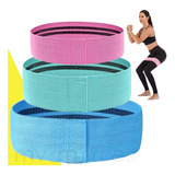  Set Bandas Elásticas En Tela X3 Resistencias Ejercicio Gym 