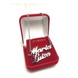 Colar Personalizado Maria Luisa Aço Inox + Linda Caixinha