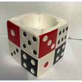 Cenicero Cubo Domino Ceramico