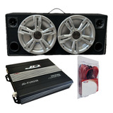 Combo Woofer Doble 2x12´´+ Potencia 4000w + Kit De Cables 