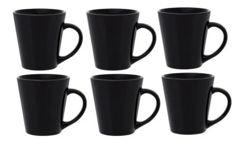 Set X6 Jarros Mug Ceramica Conico Drop Taza Oxford 250cc